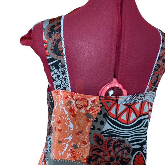 GITANE - Colorful Sleeveless Patchwork Dress - large - Picture 6 of 11